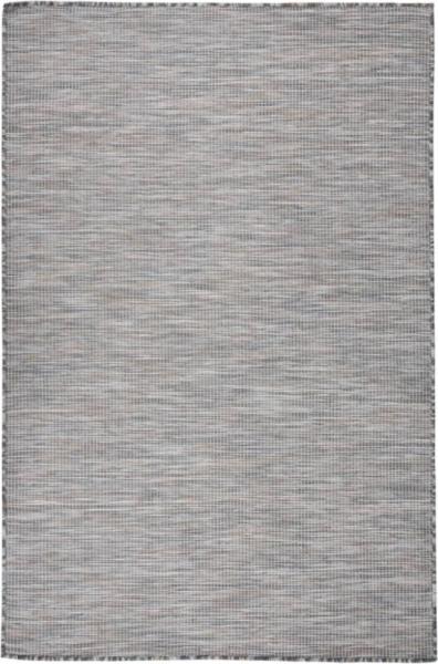 vidaXL Outdoor-Teppich Flachgewebe 120x170 cm Braun und Blau