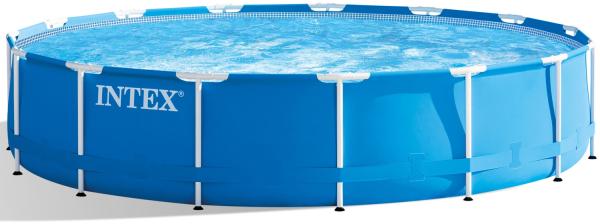 Intex 'Frame Swimming Pool Set Rondo', blau, Ø 457 x 122 cm, inkl. Kartuschenfilteranlage