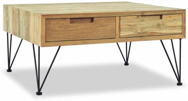 vidaXL Couchtisch 80x80x40 cm Massivholz Teak 244574