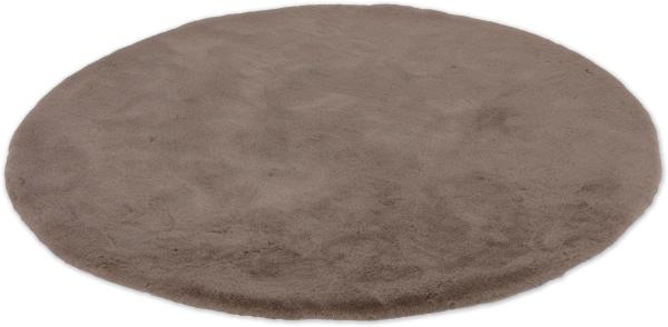 Teppich in Cappuccino aus 100% Polyester - 120x120x2,5cm (LxBxH)