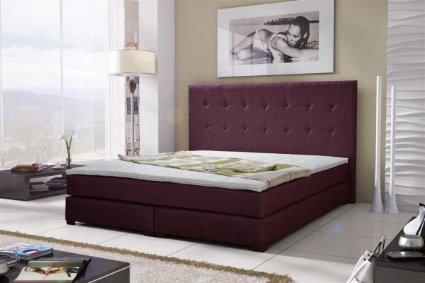 Boxspringbett AMOR Stoff Violett 160x200cm