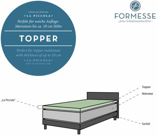 Formesse Split-Topper Spannbetttuch La Piccola Duo 2 | 160x200 cm | pastellgrün Bild 2