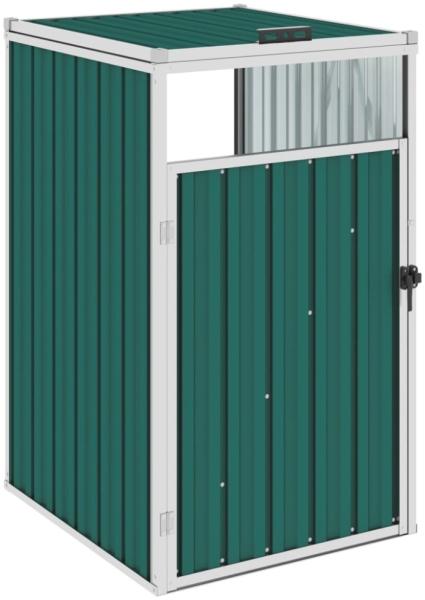 vidaXL Mülltonnenbox Grün 72×81×121 cm Stahl