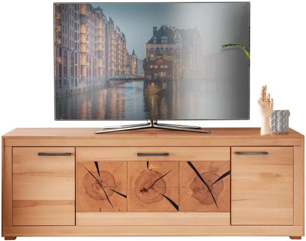 TV-Wand >WZ-0315< (BxHxT: 178x62x46 cm) in natur geölt - 178x62x46 (BxHxT)