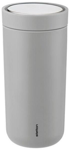 Stelton 'To Go Click' Thermobecher, soft light grey, 400 ml