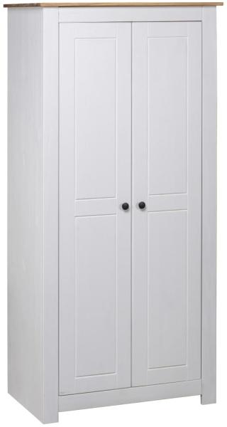 vidaXL Kleiderschrank Weiß 80×50×171,5 cm Kiefer Massiv Panama Serie