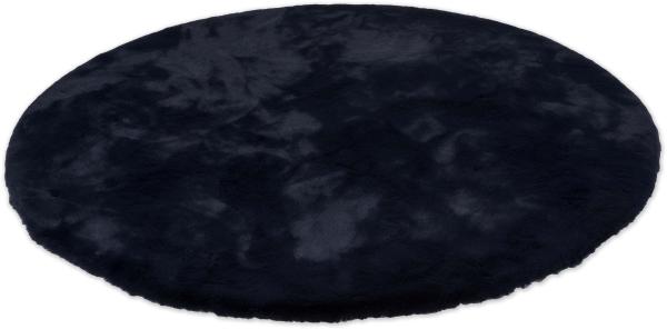 Teppich in Nachtblau aus 100% Polyester - 120x120x2,5cm (LxBxH)