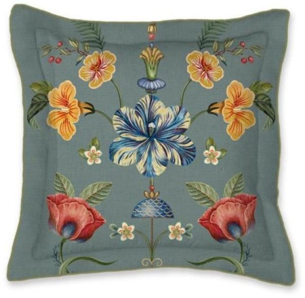 Pip Studio Zierkissen Quadratisch Botanico Verde Blau (45x45cm) 278541