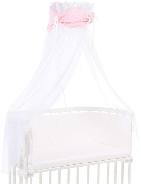 Babybay Himmel Organic Cotton mit Schleife für alle Modelle, rose Sterne weiß