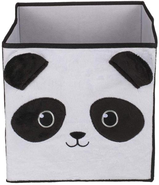 Out of the blue Zusammenklappbare Aufbewahrungsbox, Panda, 100% Polyester, ca. 28 x 27 x 27 cm, im Polybeutel