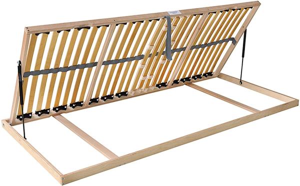 Madera Lattenrost für Bettkastenfunktion – 7-Zonen, 28 Federleisten, Birkenschichtholz : 90 x 200 cm : Öffnung nach Links
