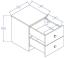 Schubladencontainer "Nero" Bürocontainer 40 cm artisan eiche schwarz matt Bild 3