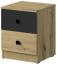 Schubladencontainer "Nero" Bürocontainer 40 cm artisan eiche schwarz matt Bild 1
