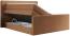 Boxspringbett KING EIGAR, mit einer Doppelmatratze, einem genähten Kopfteil - 120x200 - Orange Stoff - H3 Bild 4