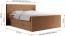 Boxspringbett KING EIGAR, mit einer Doppelmatratze, einem genähten Kopfteil - 120x200 - Orange Stoff - H3 Bild 5