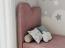 Kinderbett FLOW, Boxspringbett für Kinder, mit hohem Kopfteil, Einzelbett mit Matratze - 90x180 - Dunkelrosa Velvet - Topper T25 Bild 3