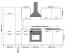 Küche 'Toni' Küchenzeile, Küchenblock, Singleküche, 290 cm, Betonoptik Bild 4