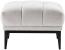 Casa Padrino Luxus Fußhocker Weiß / Schwarz 65 x 53 x H. 44 cm - Rechteckiger Hocker mit Edelstahl Beinen - Wohnzimmer Möbel Bild 2
