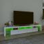 TV-Schrank mit LED-Leuchten Hochglanz-Weiß 230x36,5x40 cm Bild 4