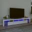 TV-Schrank mit LED-Leuchten Hochglanz-Weiß 230x36,5x40 cm Bild 2