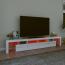 TV-Schrank mit LED-Leuchten Hochglanz-Weiß 230x36,5x40 cm Bild 5