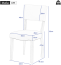Merax Samt-Esszimmerstühle, 6er set, Stühle, moderne minimalistische Wohn- und Schlafzimmerstühle, Gummiholzbeine, grau Bild 4
