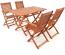 Deuba Sitzgruppe Sydney FSC-zertifiziertes Akazienholz 5-TLG Tisch klappbar Sitzgarnitur Holz Garten Möbel-Set Bild 2