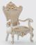 Casa Padrino Luxus Barock Wohnzimmer Set Beige / Weiß / Gold - 2 Sofas & 2 Sessel & 1 Couchtisch - Handgefertigte Wohnzimmer Möbel im Barockstil - Edel & Prunkvoll Bild 3