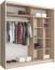 Domando Kleiderschrank Lo Capo 200 Modern Breite 200cm, Schwebetüren, praktische Facheinteilung in Sonoma Eiche Bild 3