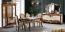 Casa Padrino Luxus Barock Esszimmer Set Cremefarben / Braun / Gold - 1 Esstisch & 6 Esszimmerstühle & 1 Vitrine & 1 Sideboard mit Wandspiegel - Barock Esszimmer Möbel - Edel & Prunkvoll Bild 1