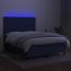 vidaXL Boxspringbett mit Matratze & LED Blau 140x190 cm Stoff, Härtegrad: H2 [3134795] Bild 4
