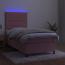 vidaXL Boxspringbett mit Matratze & LED Rosa 100x200 cm Samt Bild 4