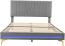 Merax Polsterbett 140 x 200 cm, mit LED-Leuchten, Samtstoff, Doppelbett mit verstellbarem Kopfteil, Grau (Ohne Matratze) Bild 10