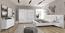 Futonbett "Jokaza" Bettgestell Nachtkonsolen 160x200cm weiß hochglanz Bild 2
