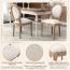 Merax Esszimmerstühle 2er Set Küchenstühle, Beine aus Massivholz, Verstellbare Vordersitzbeine, Leinensitze, creme Bild 6