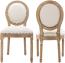 Merax Esszimmerstühle 2er Set Küchenstühle, Beine aus Massivholz, Verstellbare Vordersitzbeine, Leinensitze, creme Bild 1
