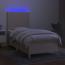 vidaXL Boxspringbett mit Matratze & LED Creme 90x200 cm Stoff Bild 4