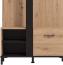 Flurgarderobe mit 7 Kleiderhaken, Holz, Eiche/Schwarz, Industrial Style Bild 8