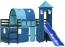 vidaXL Kinderhochbett mit Turm Blau 90x200 cm Massivholz Kiefer Bild 10