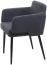 Esszimmerstuhl HWC-L13, Polsterstuhl Küchenstuhl Stuhl mit Armlehne, Stoff/Textil Metall ~ anthrazit Bild 8