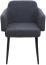 Esszimmerstuhl HWC-L13, Polsterstuhl Küchenstuhl Stuhl mit Armlehne, Stoff/Textil Metall ~ anthrazit Bild 5