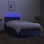 Boxspringbett mit Matratze & LED Stoff Blau 80 x 200 cm, Härtegrad: H2 [3133115] Bild 4