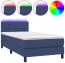 Boxspringbett mit Matratze & LED Stoff Blau 80 x 200 cm, Härtegrad: H2 [3133115] Bild 2