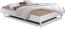 Möbel-Eins LUKY Kufenbett ohne Kopfteil, Material Massivholz, Fichte massiv, Kufen weiß weiss 200 x 200 cm Bild 1