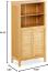 Relaxdays Badezimmerschrank Bambus, HBT: ca. 92 x 50 x 25 cm, Badschrank mit Türen in Lamellen-Optik, natur, 1 Stück Bild 12