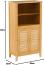 Relaxdays Badezimmerschrank Bambus, HBT: ca. 92 x 50 x 25 cm, Badschrank mit Türen in Lamellen-Optik, natur, 1 Stück Bild 2