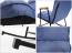 Schaukelstuhl HWC-K40, Schaukelsessel Schwingstuhl Relaxsessel, Liegefunktion Metall ~ Stoff/Textil blau Bild 9