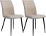 Moderne Esszimmerstühle in Lederoptik - bequeme Stühle mit abgesteppter Vorderseite und bezogener Rückseite - gepolsterte Küchenstühle mit gebogener Rückenlehne für mehr Sitzkomfort Taupe 2 St. Bild 1