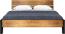 Möbel-Eins CURBY Bett Metallfuß, mit Kopfteil, Material Massivholz, rustikale Altholzoptik, Fichte vintage 160 x 200 cm Bild 4
