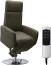 Cavadore 'Cobra' TV-Sessel/Fernsehsessel mit 2 E-Motoren, Akku und Aufstehhilfe/Relaxfunktion, Liegefunktion Olive Ergonomie L Bild 1
